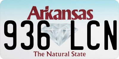 AR license plate 936LCN