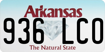 AR license plate 936LCO