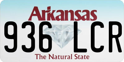 AR license plate 936LCR