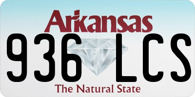 AR license plate 936LCS