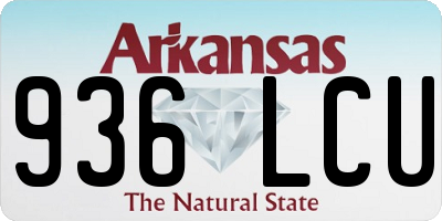 AR license plate 936LCU