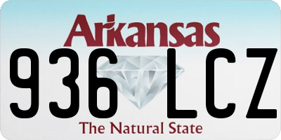 AR license plate 936LCZ