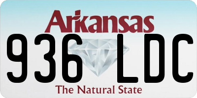 AR license plate 936LDC
