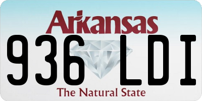 AR license plate 936LDI