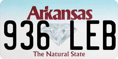 AR license plate 936LEB