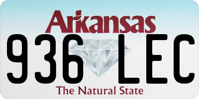 AR license plate 936LEC
