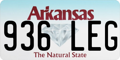 AR license plate 936LEG