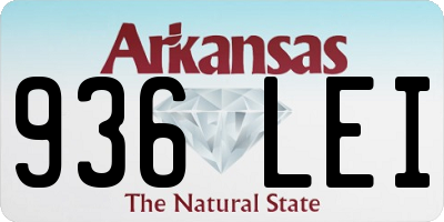 AR license plate 936LEI