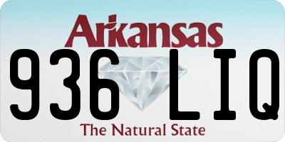 AR license plate 936LIQ