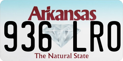 AR license plate 936LRO