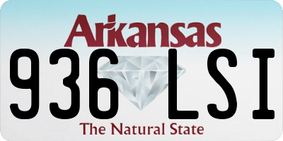 AR license plate 936LSI