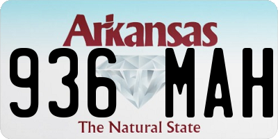 AR license plate 936MAH
