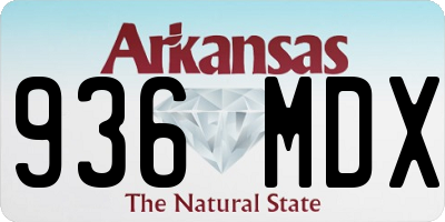 AR license plate 936MDX