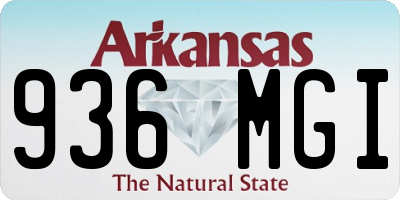 AR license plate 936MGI