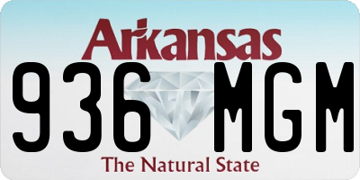 AR license plate 936MGM