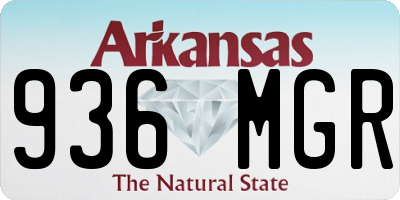 AR license plate 936MGR