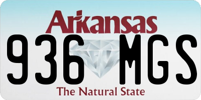AR license plate 936MGS