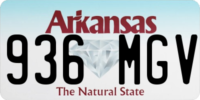 AR license plate 936MGV