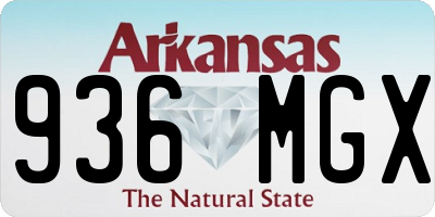 AR license plate 936MGX