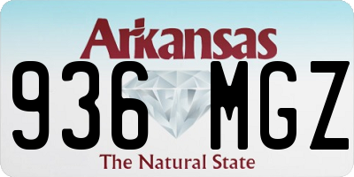 AR license plate 936MGZ