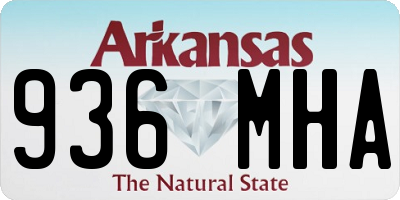 AR license plate 936MHA