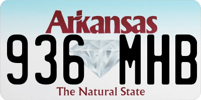 AR license plate 936MHB