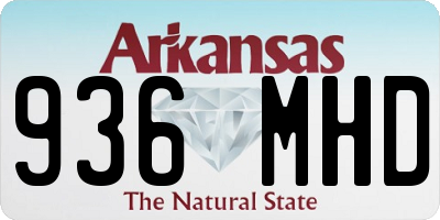 AR license plate 936MHD