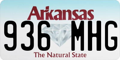AR license plate 936MHG