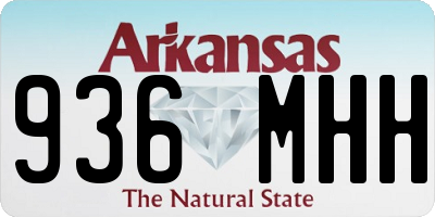 AR license plate 936MHH
