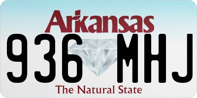 AR license plate 936MHJ