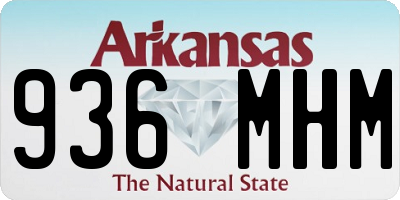 AR license plate 936MHM