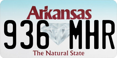 AR license plate 936MHR