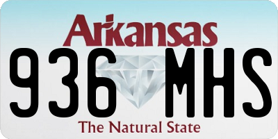 AR license plate 936MHS