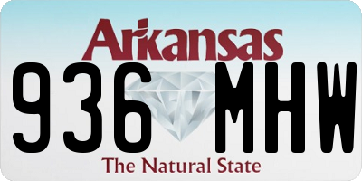 AR license plate 936MHW