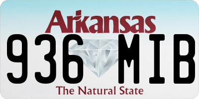AR license plate 936MIB