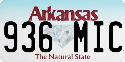 AR license plate 936MIC