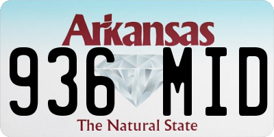 AR license plate 936MID