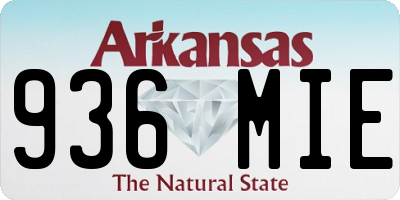 AR license plate 936MIE