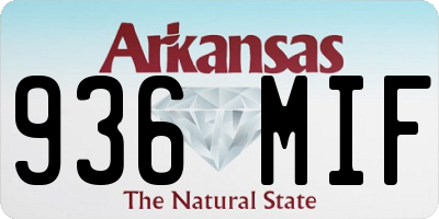 AR license plate 936MIF