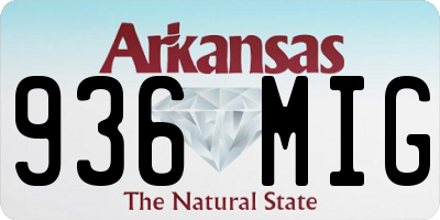 AR license plate 936MIG