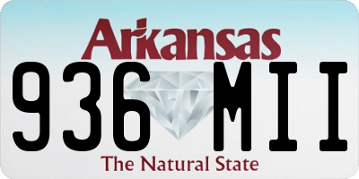 AR license plate 936MII