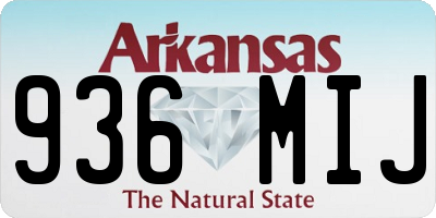AR license plate 936MIJ