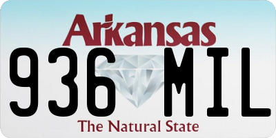 AR license plate 936MIL