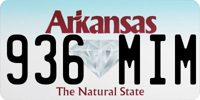 AR license plate 936MIM