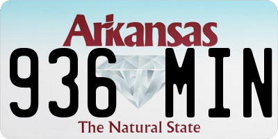 AR license plate 936MIN