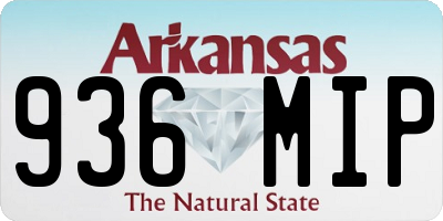 AR license plate 936MIP