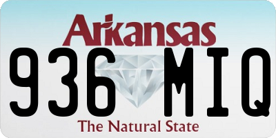 AR license plate 936MIQ