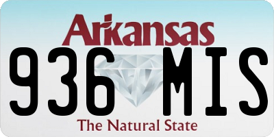 AR license plate 936MIS