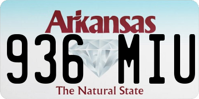 AR license plate 936MIU