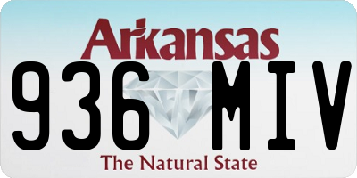 AR license plate 936MIV